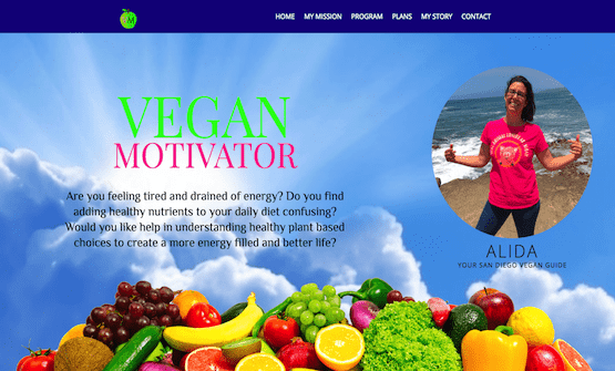 veganmotivator.com built by SpeedWebsiteDesign.com